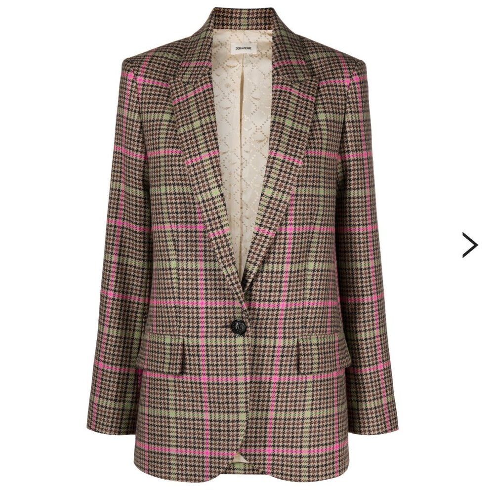 NWT Zadig & Voltaire Vow Check Blazer